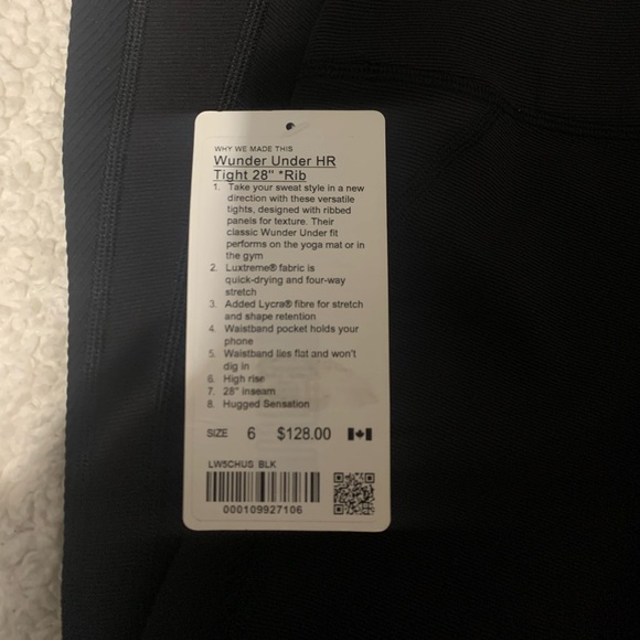 Lululemon Wunder Under HR Tight 28" Rib (6) - Picture 4 of 4